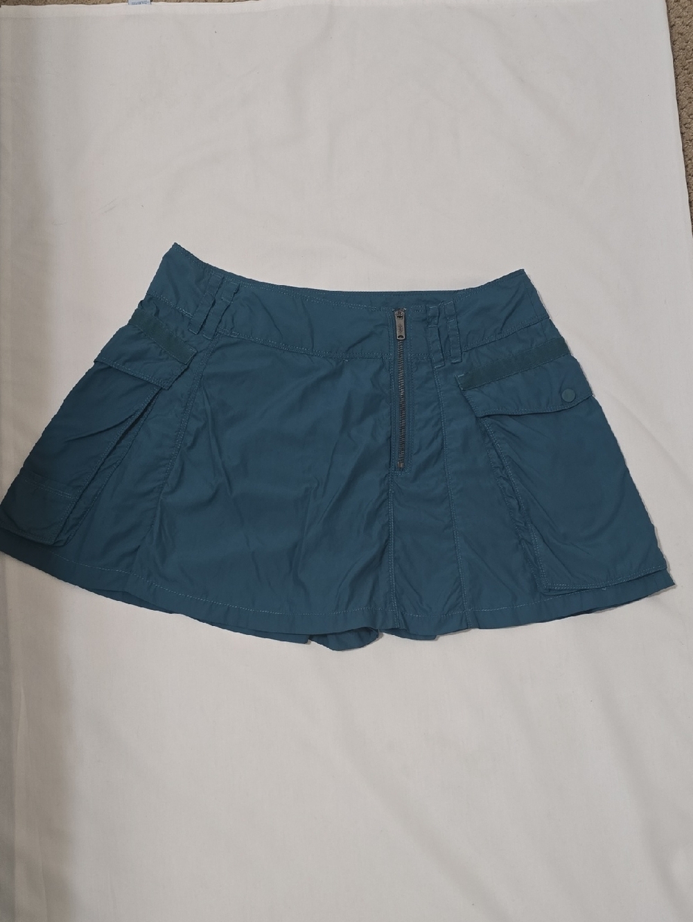 FP Movement by Free People Teal Cargo Skort with Front Zip
